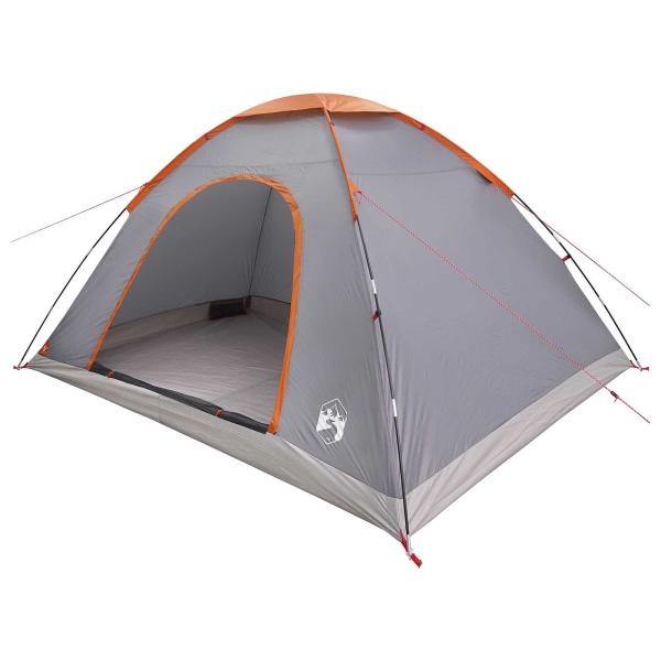 Campingzelt 6 Personen Grau und Orange