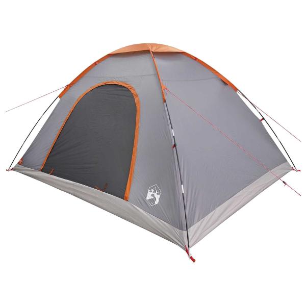 Campingzelt 6 Personen Grau und Orange