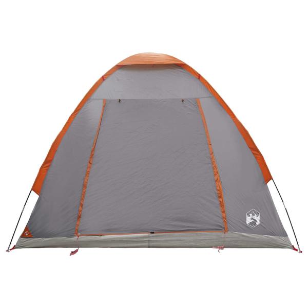 Campingzelt 2 Personen Grau und Orange Polyester und Stahl