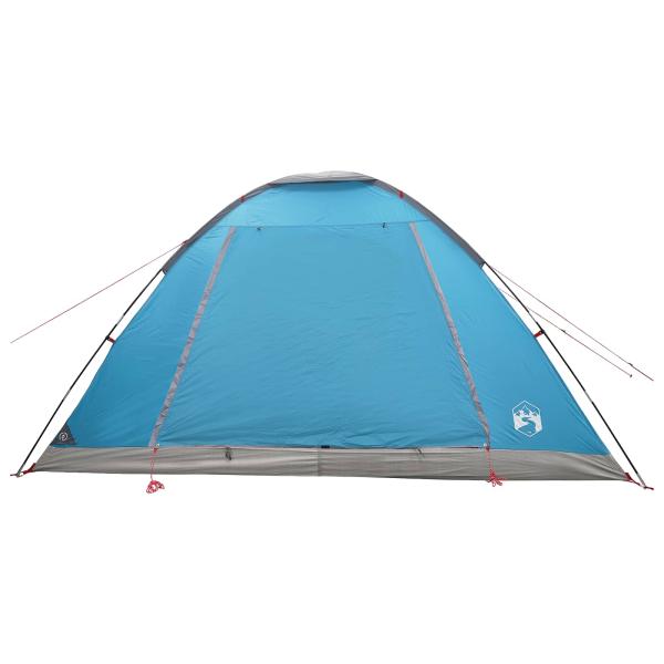 Campingzelt 6 Personen Blau Polyester und Stahl