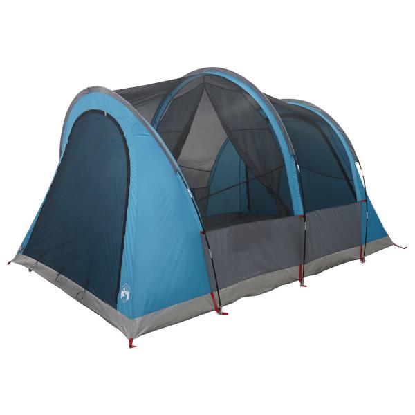 Tunnelzelt Blau 6-Personen Polyester und Stahl