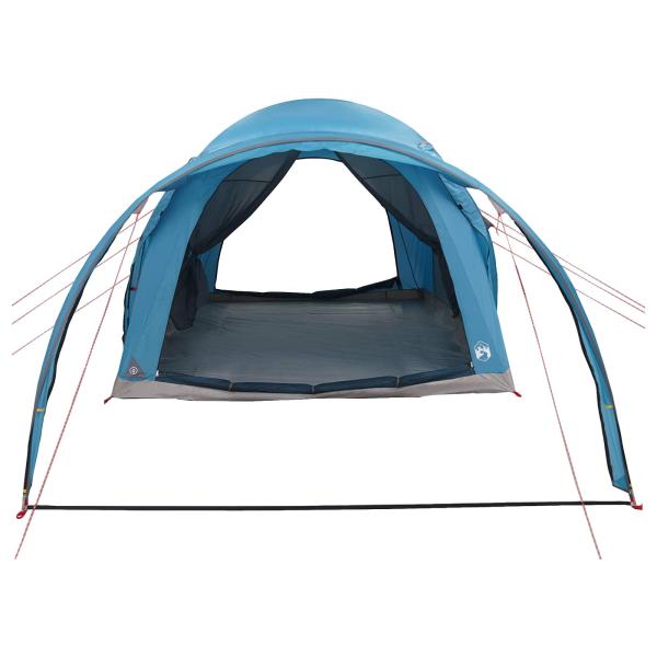 Tunnelzelt Blau 6-Personen Polyester und Stahl