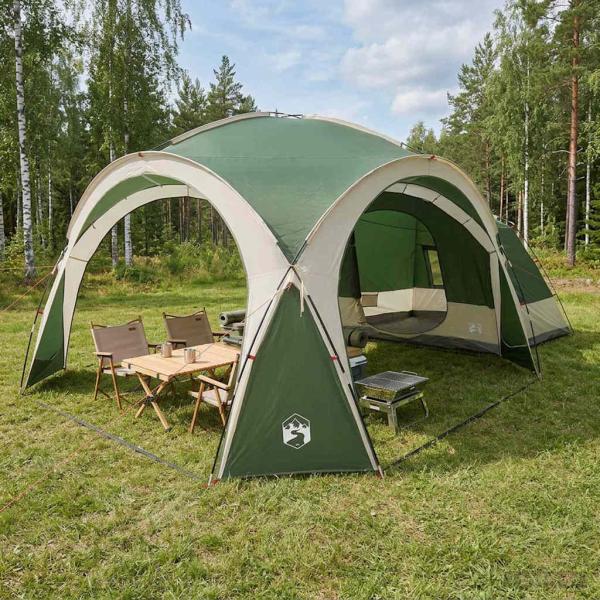 ARDEBO.de - Seitenzelt Grün 643 x 408 x 260 cm Polyester und Stahl