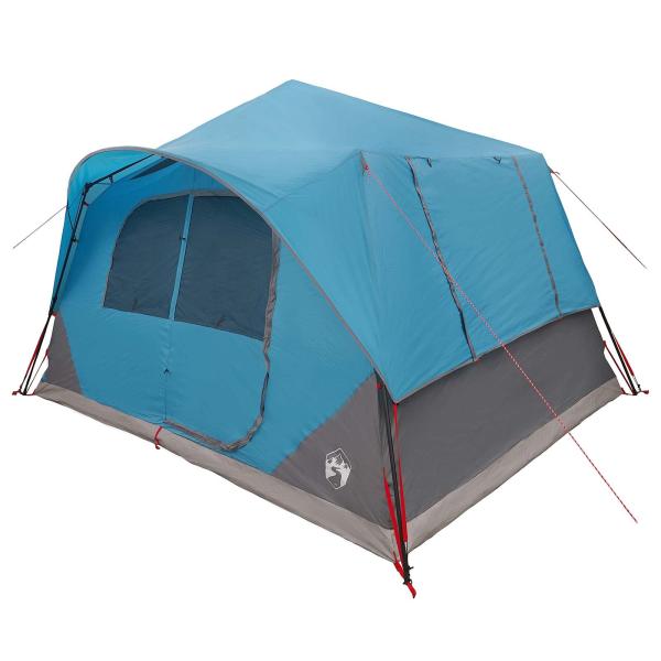 Sofort Zelt 8 Personen Blau Polyester und Stahl