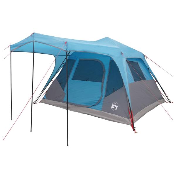 Familienzelt Blau 6-Personen Polyester und Stahl