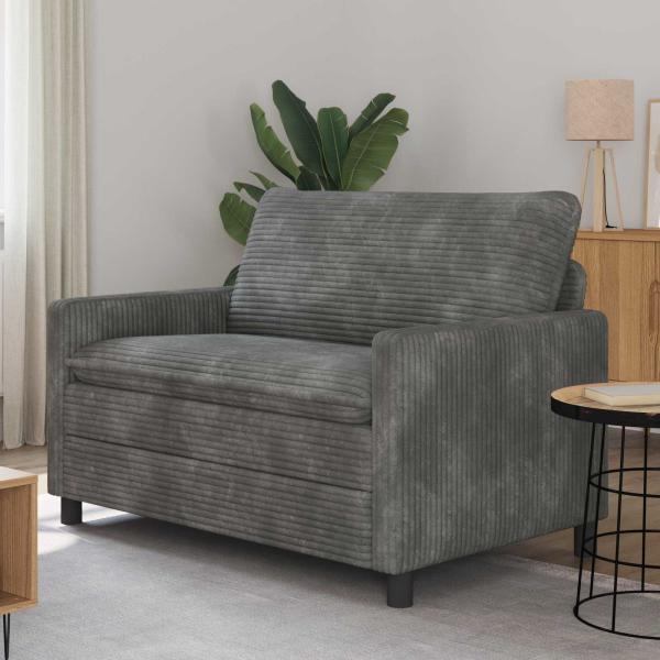 ARDEBO.de - Sofa Hellgrau 126 x 81 x 87,5 cm Polyester