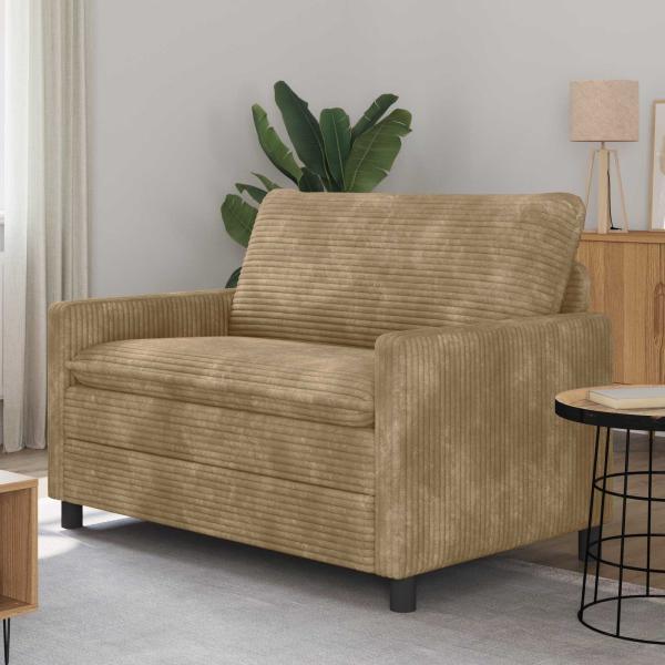 ARDEBO.de - Sofa Taupe 126 x 81 x 87,5 cm Polyester