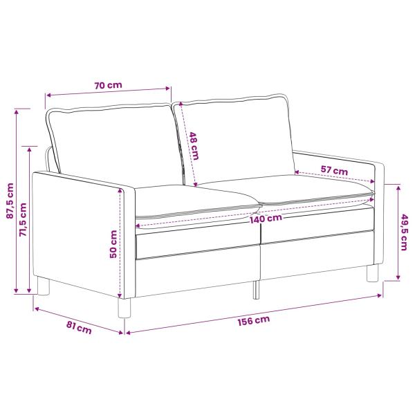 Sofa Grün 156 x 81 x 87,5 cm Polyester