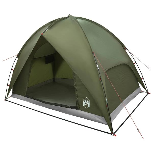 Campingzelt mit Regenhaube wasserdicht 3 Personen Olivgrün