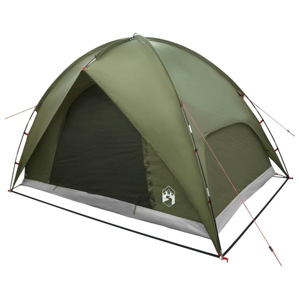 Campingzelt mit Regenhaube wasserdicht 3 Personen Olivgrün