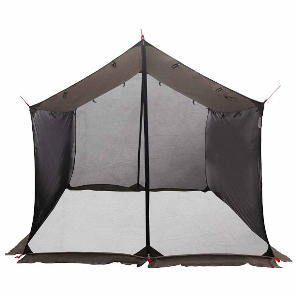 Camping-Tarp mit Netzwänden Braun Grau 340 x 260 x 220 cm