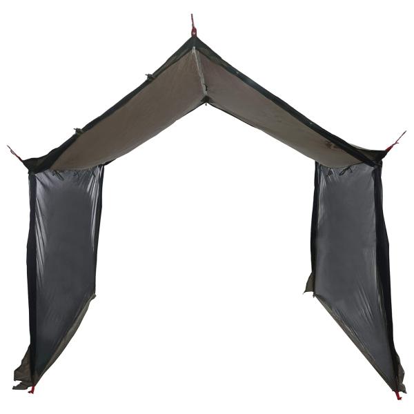 Camping-Tarp mit Netzwänden Braun Grau 340 x 260 x 220 cm