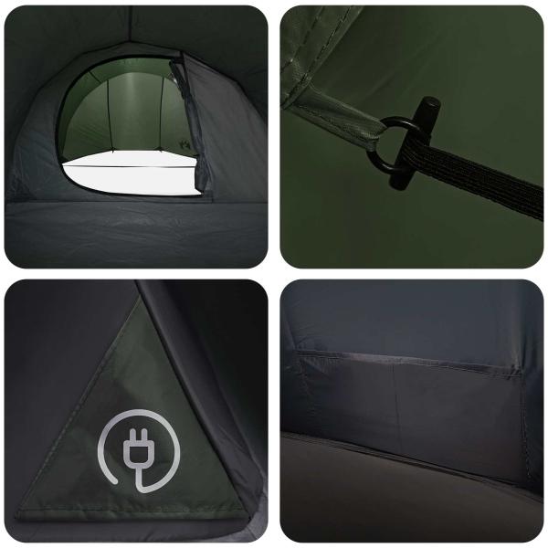 Tunnelzelt Olive Grün 410 x 175 x 105 cm Polyester und Stahl
