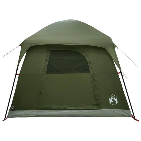 Hütten-Zelt 4 Personen Olivgrün Polyester und Stahl