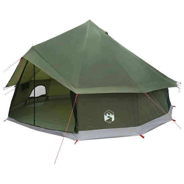Tipi Zelt 8 Personen Armeegrün Polyester und Stahl