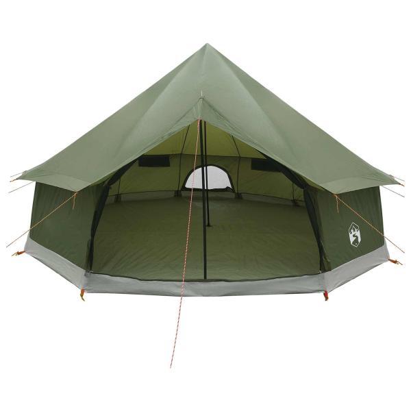 Tipi Zelt 8 Personen Armeegrün Polyester und Stahl