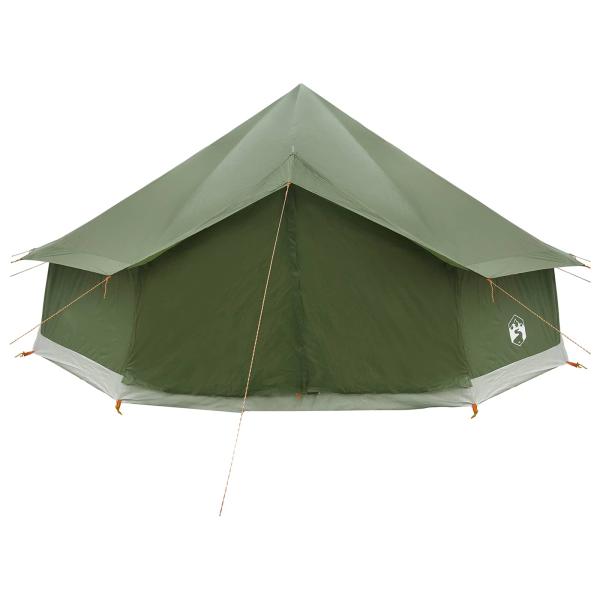 Tipi Zelt 12 Personen Armeegrün Polyester und Stahl