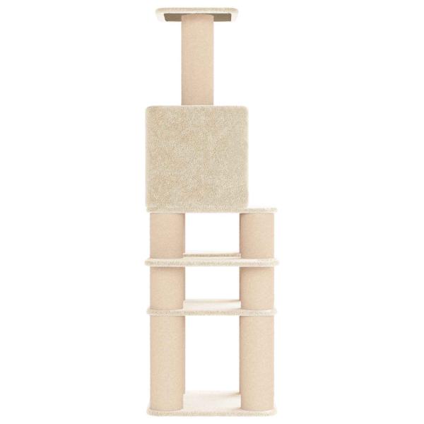 Katzennbaum mit Sisal-Kratzsäulen Creme 180 cm