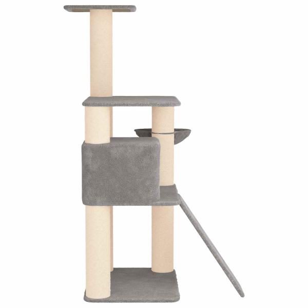 Katzennbaum mit Sisal-Kratzsäulen Hellgrau 173 cm