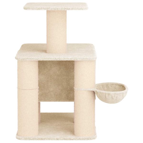 Katzennbaum mit Sisal-Kratzsäulen Creme 96 cm
