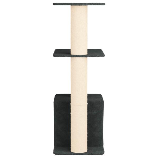 Katzennbaum mit Sisal-Kratzsäulen Dunkelgrau 133 cm