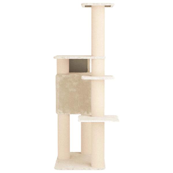 Katzennbaum mit Sisal-Kratzsäulen Creme 183 cm