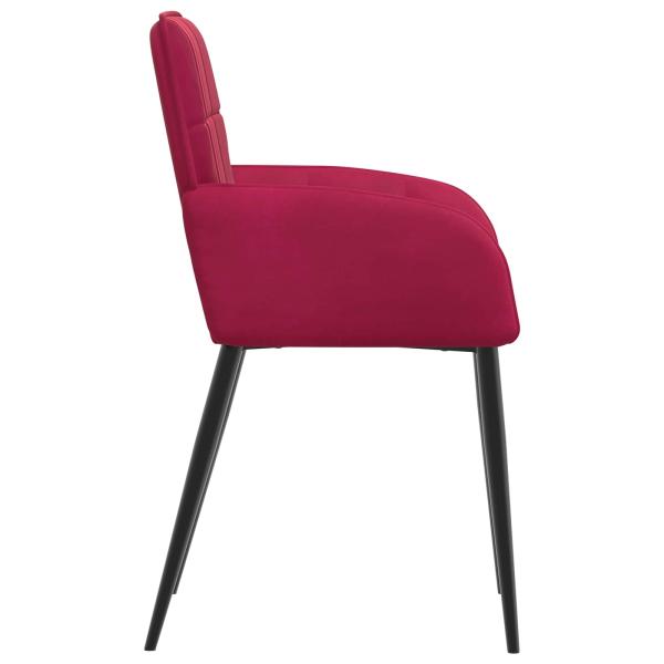 Esszimmerstühle 2 stk. Samt Weinrot 56,5 x 50 x 85 cm