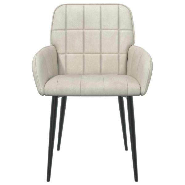 Esszimmerstühle 2 Stk. Samt Creme 57 x 50 x 85 cm
