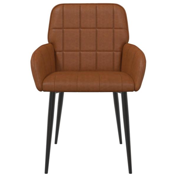 Esszimmerstühle 2 Stk. Kunstleder Braun 57 x 50 x 85 cm