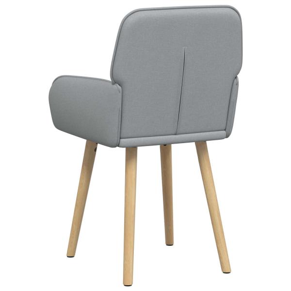 Esszimmerstühle 2 Stk. Stoff Hellgrau 56,5 x 50 x 87,5 cm