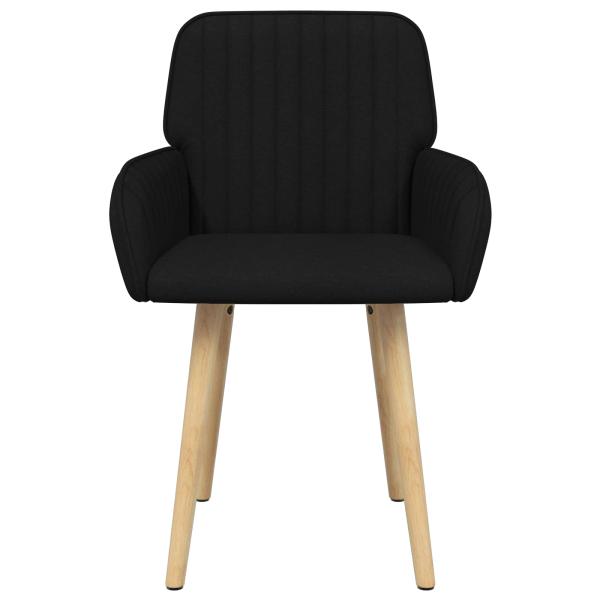 Esszimmerstühle 2 Stk. Stoff Schwarz 56,5 x 50 x 87,5 cm