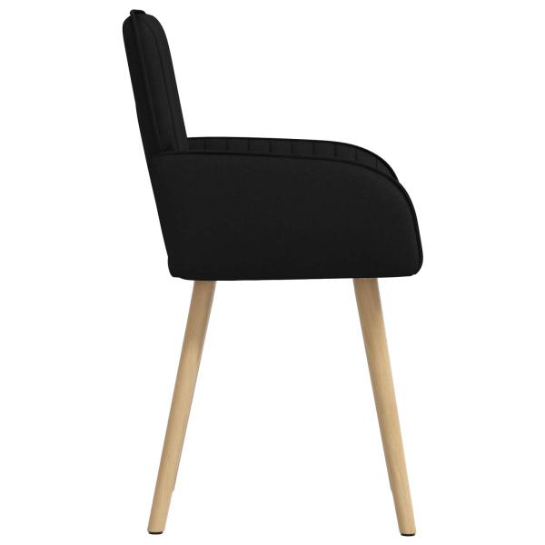 Esszimmerstühle 2 Stk. Stoff Schwarz 56,5 x 50 x 87,5 cm