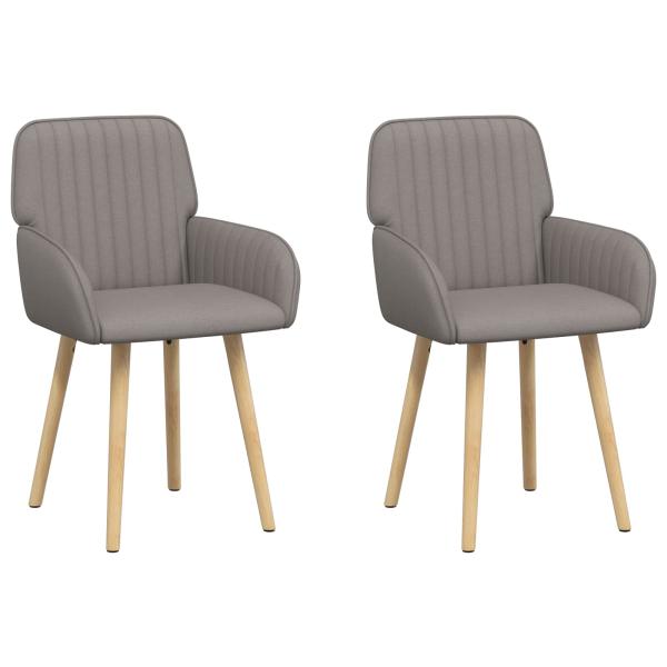 Esszimmerstühle 2 Stk. Stoff Taupe 56,5 x 50 x 87,5 cm
