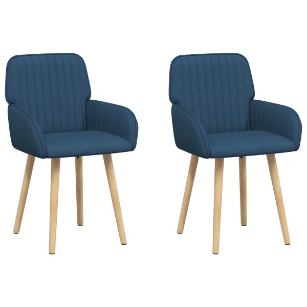 Esszimmerstühle 2 Stk. Stoff Blau 56,5 x 50 x 87,5 cm
