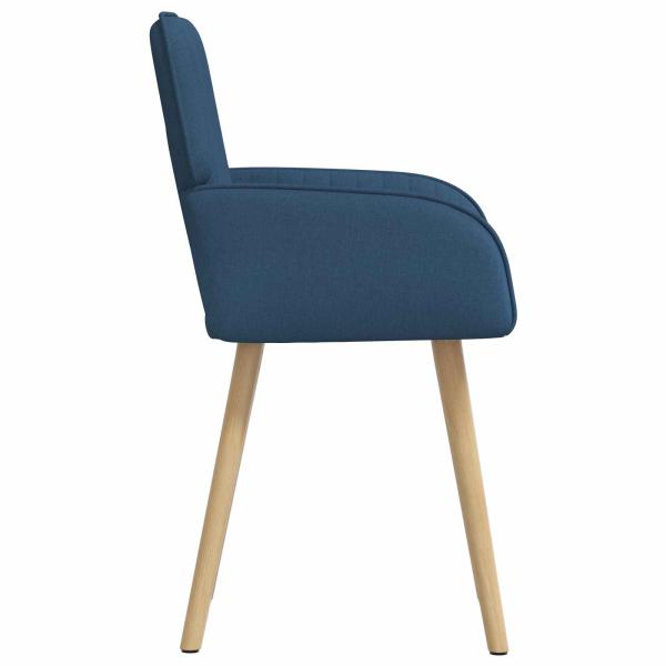 Esszimmerstühle 2 Stk. Stoff Blau 56,5 x 50 x 87,5 cm