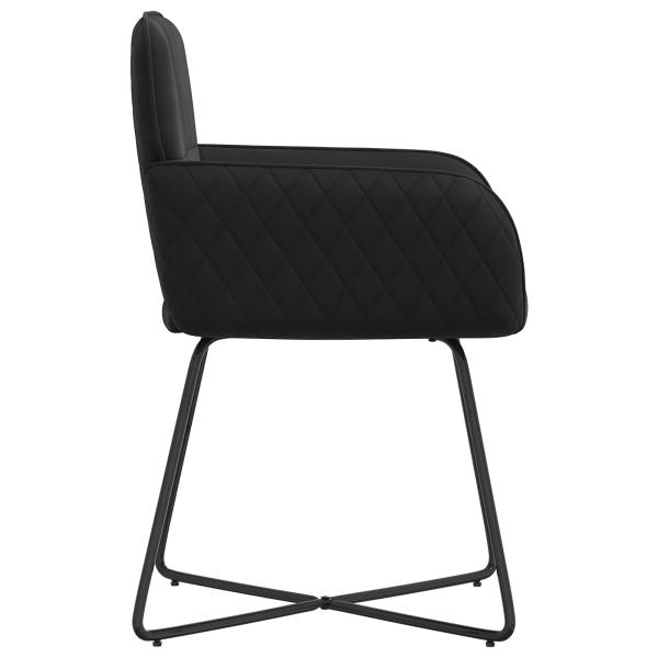 Esszimmerstühle 2 Stk. Samt Schwarz 59 x 56,5 x 86 cm
