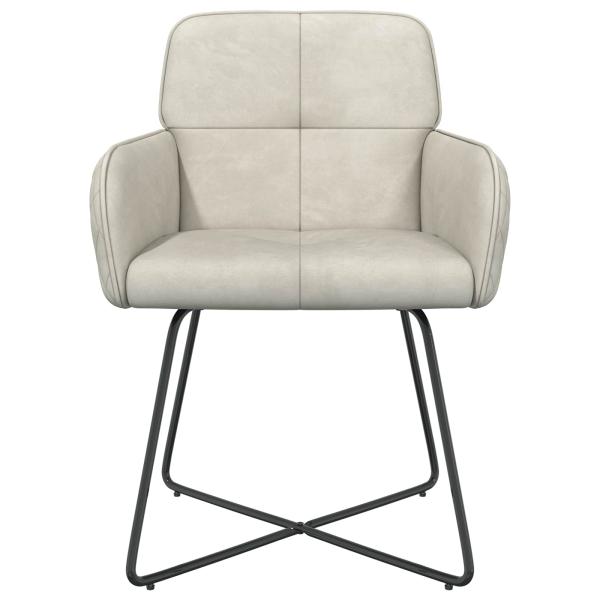 Esszimmerstühle 2 Stk. Samt Creme 59 x 56,5 x 86 cm