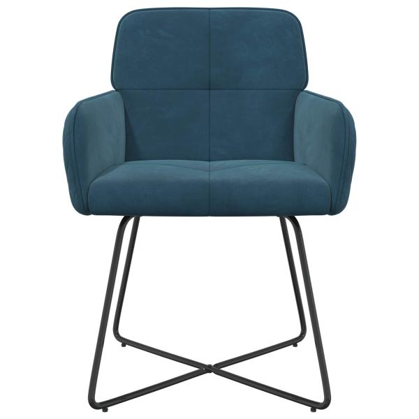 Esszimmerst?hle 2 stk. Samt Blau 59 x 56,5 x 86 cm