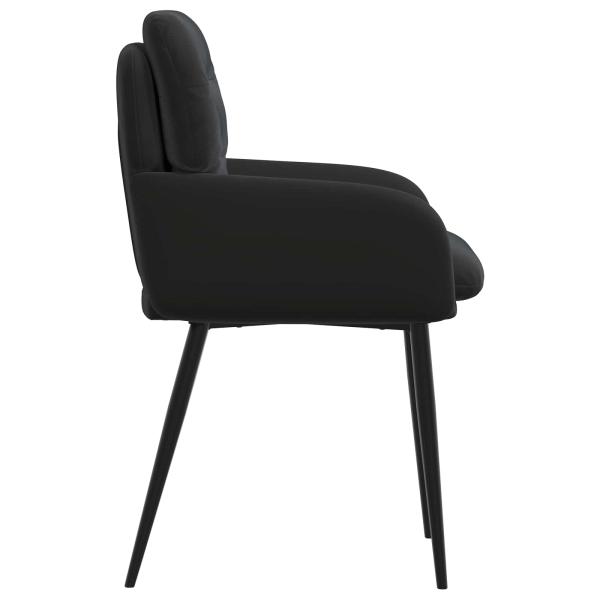 Esszimmerstühle 2 Stk. Samt Schwarz 59 x 59,5 x 90 cm