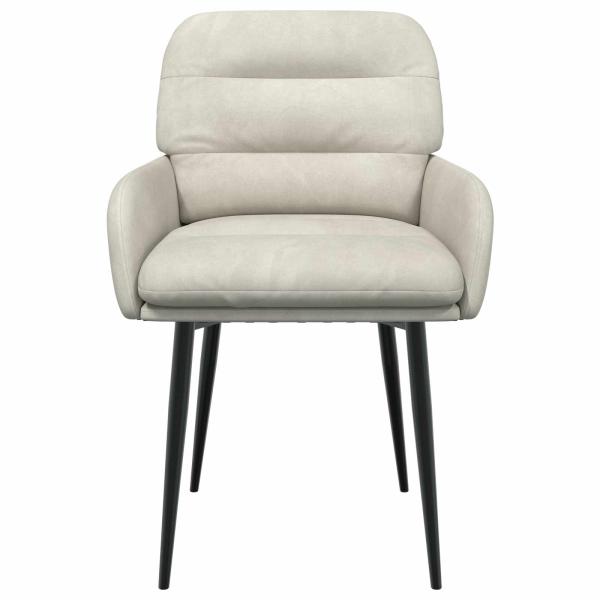 Esszimmerstühle 2 Stk. Samt Creme 59 x 59,5 x 90 cm