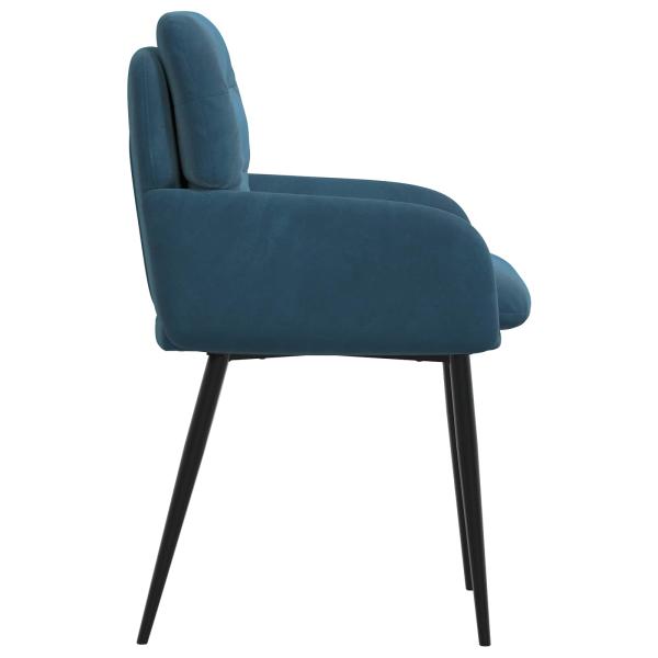 Esszimmerstühle 2 Stk. Samt Blau 59 x 59,5 x 90 cm