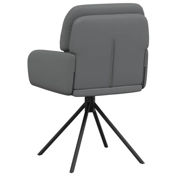 Drehstuhl Esszimmer 2 Stk. Kunstleder Grau 59 x 59,5 x 90 cm