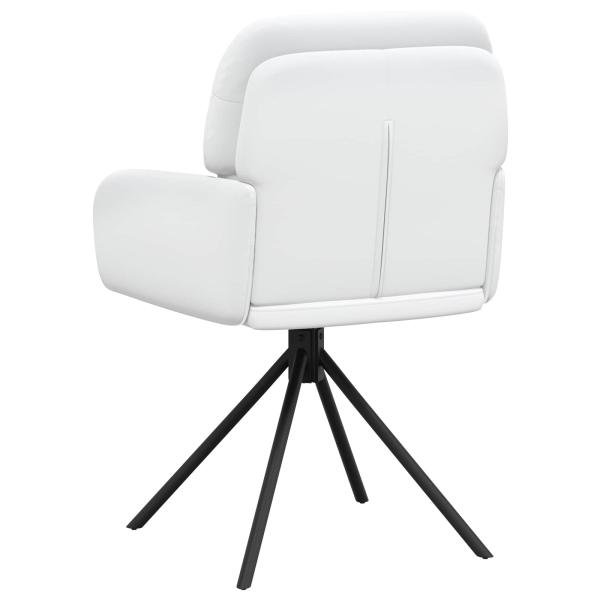 Drehstuhl Esszimmer 2 Stk. Kunstleder Weiß 59 x 59,5 x 90 cm