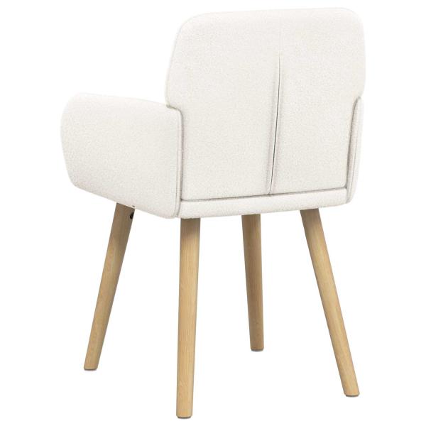 Esszimmerstühle 2 Stk. Bouclé Creme 59 x 57 x 85 cm