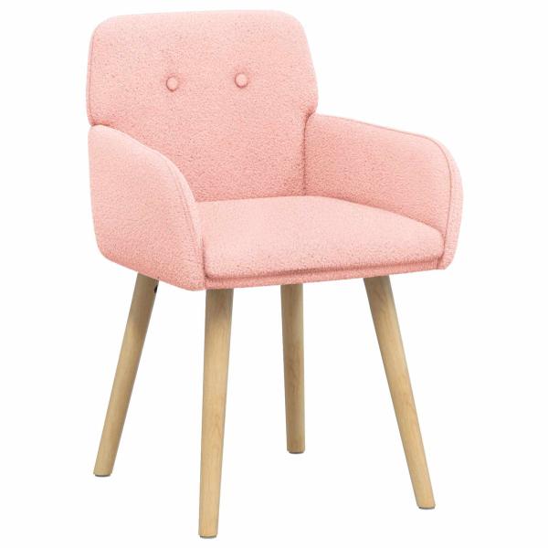 Esszimmerstühle 2 Stk. Bouclé Rosa 59 x 57 x 85 cm