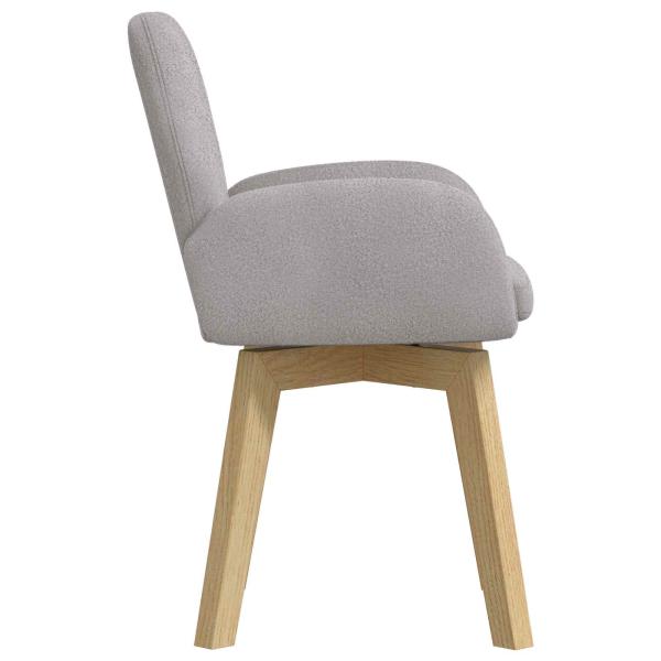 Drehstuhl Esszimmer 2 stk. Bouclé Hellgrau 54 x 58 x 87 cm