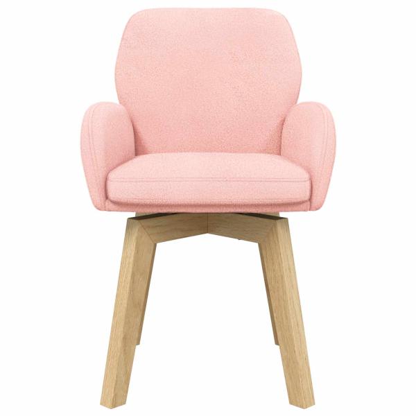 Drehstuhl Esszimmer 2 Stk. Bouclé Rosa 54 x 58 x 87 cm