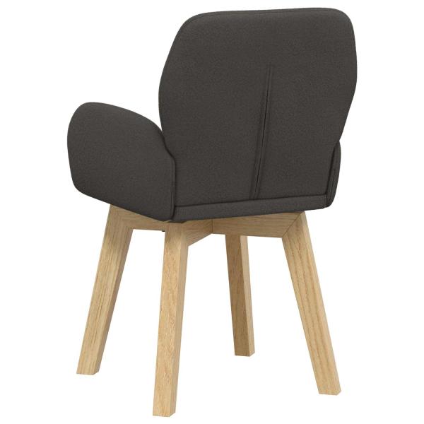 Drehstuhl Esszimmer 2 Stk. Bouclé Dunkelgrau 54 x 58 x 87 cm