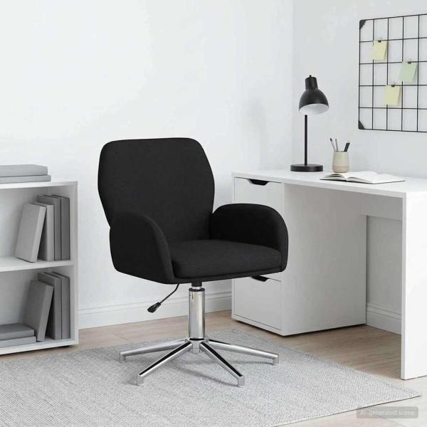ARDEBO.de - Drehstuhl 54 x 58 x 90 cm Schwarz Stoff