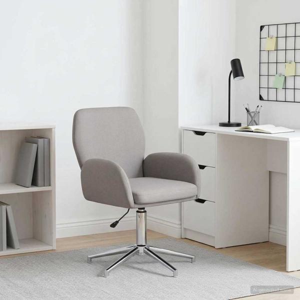 ARDEBO.de - Drehstuhl 54 x 58 x 90 cm Taupe Stoff